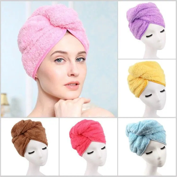 Hair Drying Towel  Soft & Absorbent Turban Wrap for Women