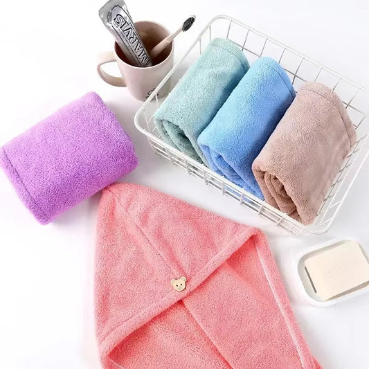 Hair Drying Towel  Soft & Absorbent Turban Wrap for Women